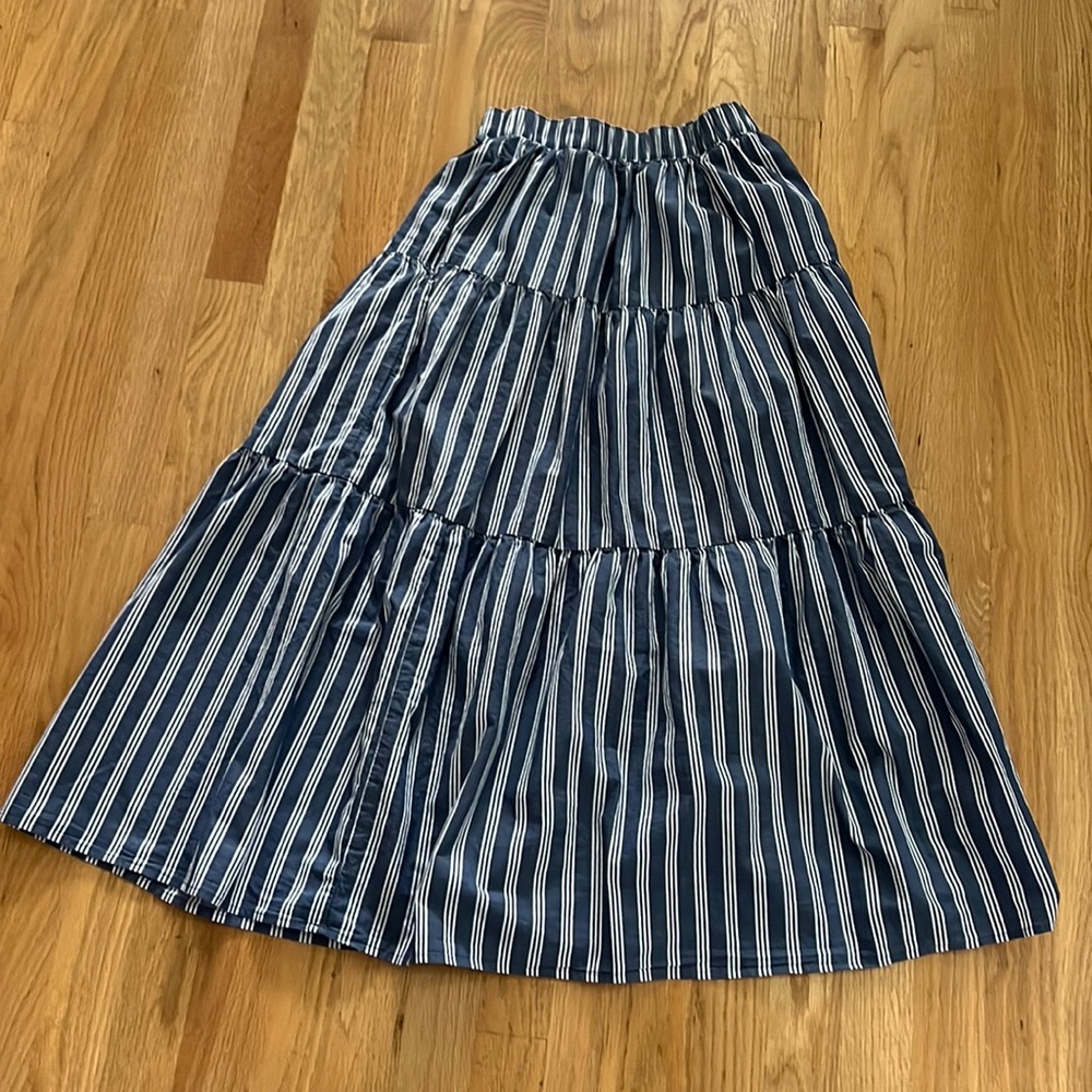 Old Navy tiered striped maxi skirt